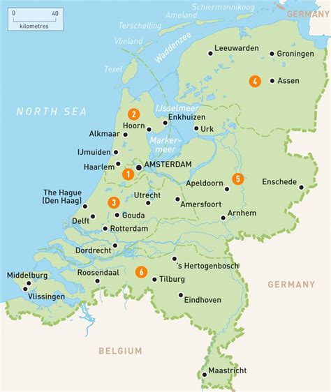 Región De Amsterdam Mapa Mapa De La Región De Amsterdam Países Bajos