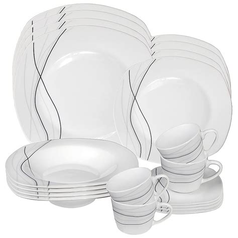 Plate hangers and racks designed for plates measuring 8 inch to 11 inch in diameter, huge selection from fine home displays. Lorren Home Trends Confetti 20-Piece Square Dinnerware Set ...