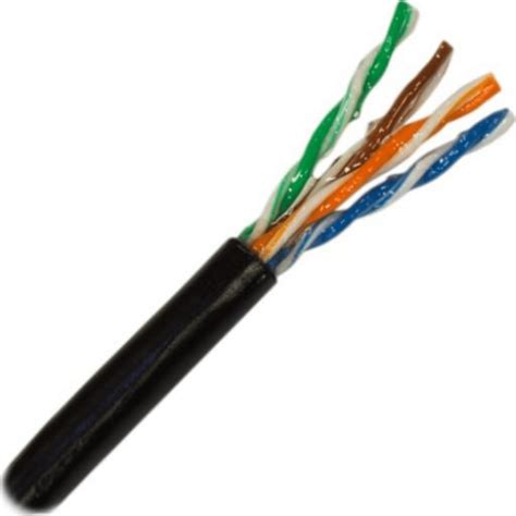 Cat5e 350mhz Direct Burial Outdoor Cable 1000ft Gel Filled Black