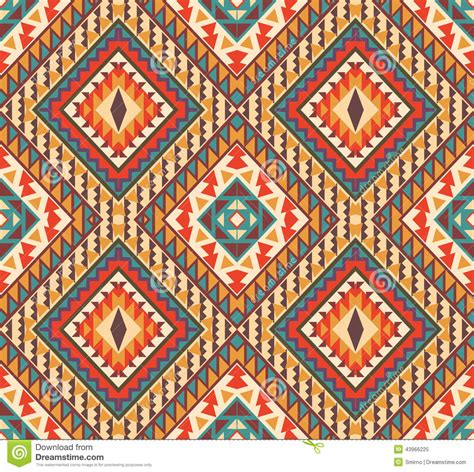 Seamless Colorful Navajo Pattern Stock Vector Illustration Of Peru