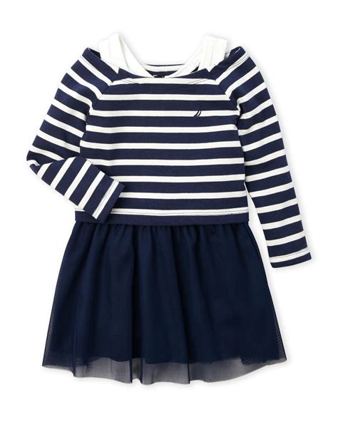 Nautica Toddler Girls Two Piece Stripe Raglan Pullover And Tank Dress