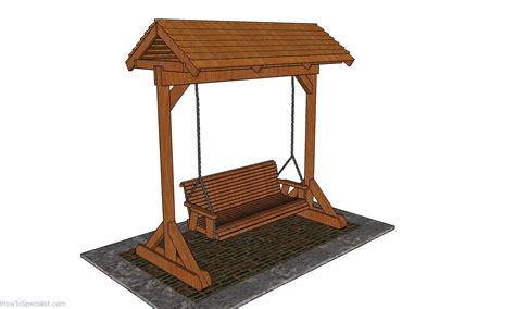 Porch Swing Frame with Roof - Free DIY Plans | HowToSpecialist - How to ...