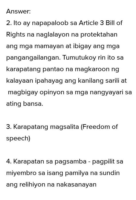 Isaisip Gawain Tsart Ng Mga Karapatan At Mga Paglabag Sa Inga Ito