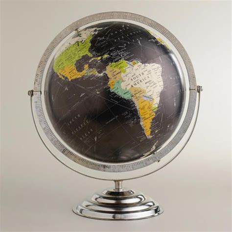 Black Globe On Chrome Stand With Images Black Globe Globe Chrome