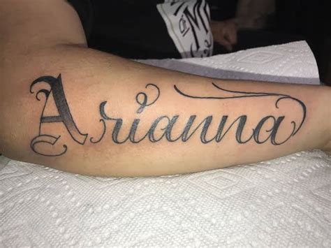 Arianna Name Tattoo Design Hip Tatoos