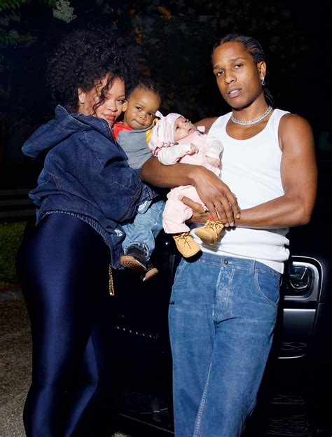 Rihanna Baby Riot Rose RZA And A AP Rocky Pose For Iconic Family Portraits See The Photos