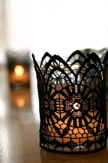 Creative Uses For Old Lace Remnants And Crochet Doilies Diy Lace Candle