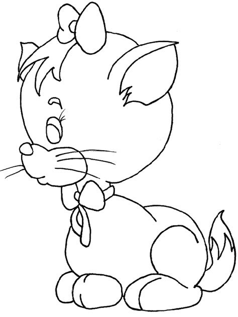 Dibujos Para Colorear Gatitos Children Coloring Kitty Coloring Cat Riset