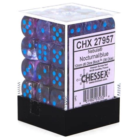 Buy Chessex Nebula 12mm D6 X36 Luminary Nocturnal Blue In India Only At Bored Game