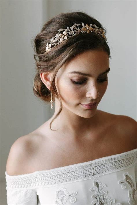 Wedding Day Tiara Wedding Hairstyles With Crown Addicfashion
