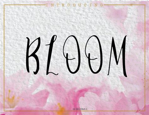 Bloom Font Calligraphy Script Fonts Graphic Inspiration Handwritten