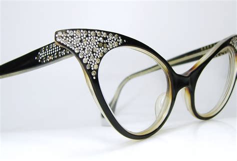 Vintage Glam 1950s Extreme France Cat Eye Eyeglasses