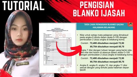 Cara Pengisian Blanko Ijasah Tahun Pelajaran Youtube