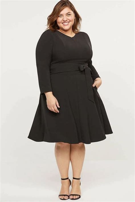 Plus size metallic fit & flare dress, created for macy's. Plus Size Black Long Sleeve Cocktail Dresses On Trend ...