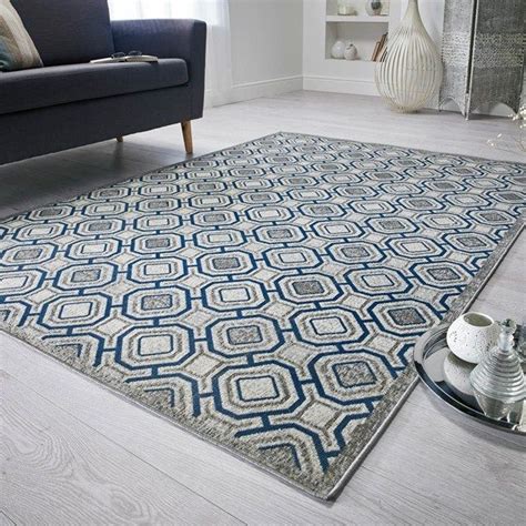 decks geo rugs in blue buy online from the rug seller uk modern prints modern rugs