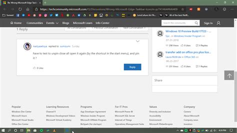 Wrong Microsoft Edge Taskbar Icon Microsoft Tech Community