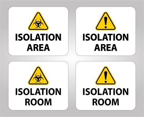 Biohazard Isolation Area And Room Sign On White Background 1109709