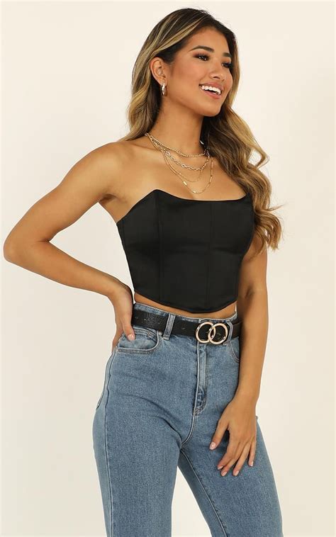 Boy Better Know Corset Top In Black Showpo Bustier Top Outfits