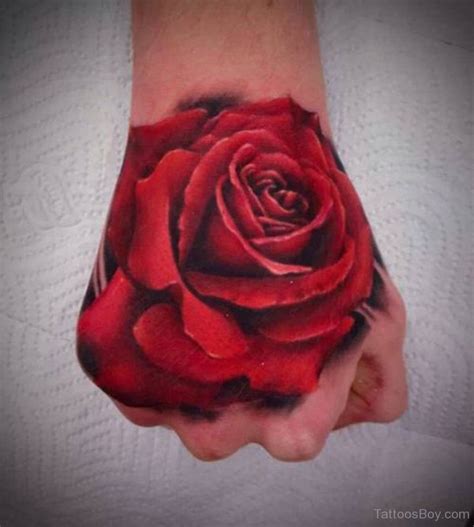 Red Rose Tattoo On Hand Tattoo Designs Tattoo Pictures
