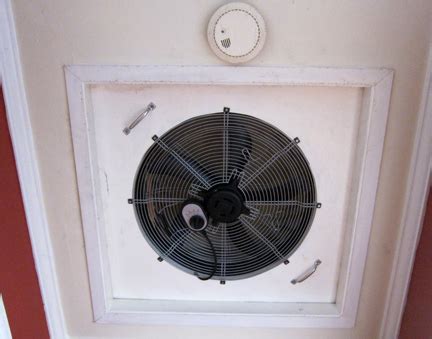 This whole house fan is cheap enough that you can get it instead of a ceiling fan, and you'll receive whole house ventilation and cooling rather than a single. A DIY Whole House Fan | Root Simple