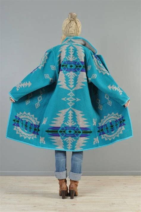 Love This Coat Native American Fashion Pendleton Fabric Western