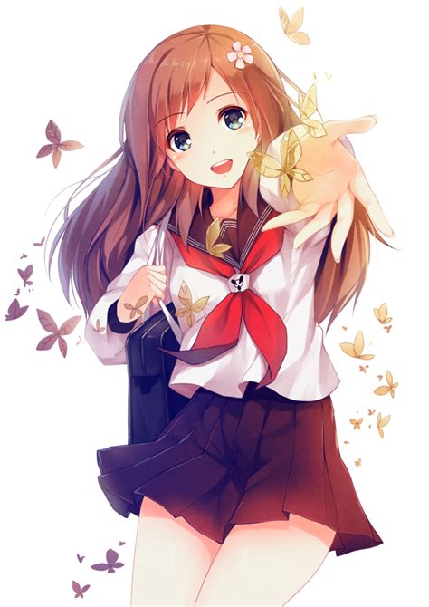 Anime Girl Png Transparent Image Download Size 752x1063px
