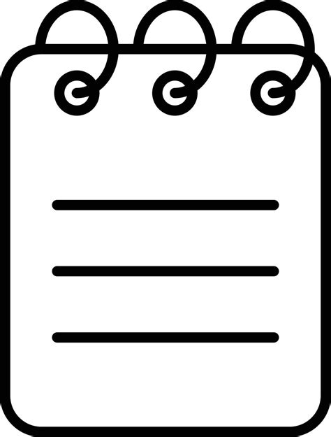 Notepad Outline Icon 9242601 Vector Art At Vecteezy