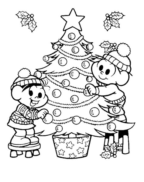 Desenhos Arvore De Natal Para Colorir Turma Da Monica Atividades