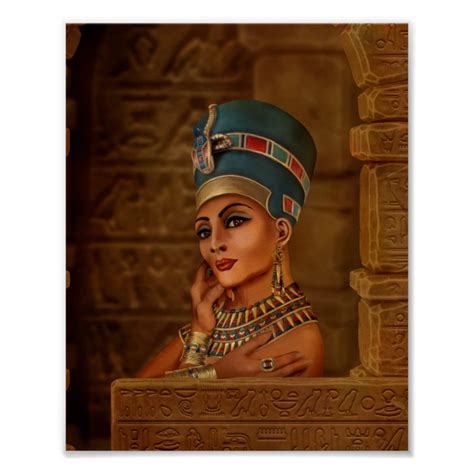 Nefertiti Neferneferuaten The Egyptian Queen Poster