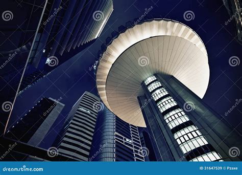 Modern Futuristic Office Buildings Exteriors Stock Image Image Of