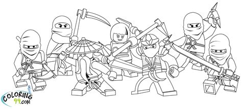 LEGO Ninjago Coloring Pages | Team colors