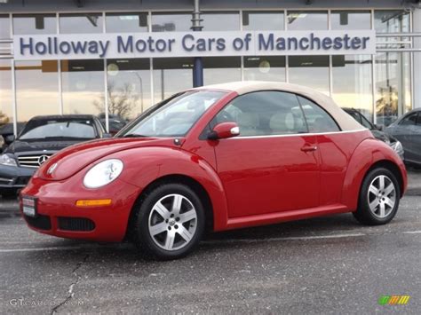 This beetle is ready for the sunshine and loaded with options. 2006 Salsa Red Volkswagen New Beetle 2.5 Convertible ...