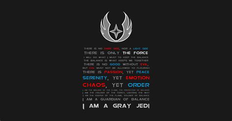 Original Star Wars Grey Jedi Code Quotes About Love
