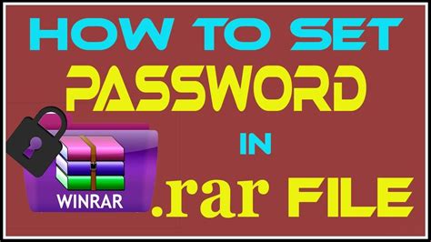 How To Create Make Password Protected Rar File Without Using Software