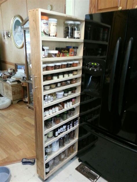 You can even find one to fit into a cabinet. Refrigerator side pull out spice rack. Made with popular ...