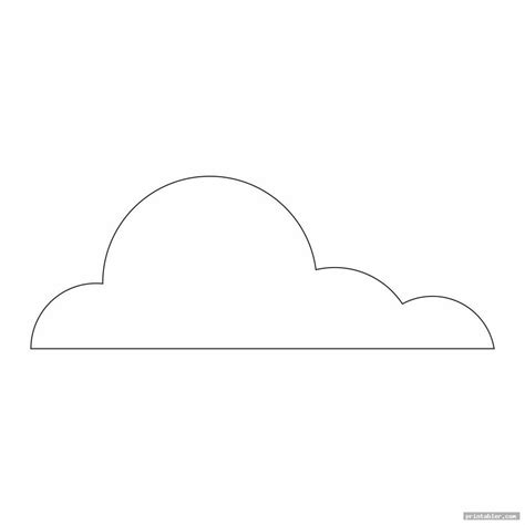 Large Printable Cloud Shape Template