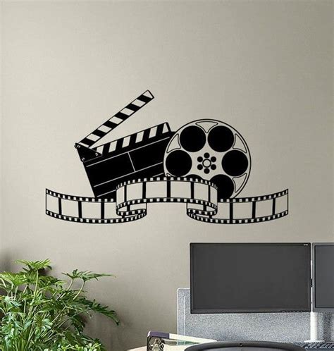 Cinema Wall Decal Movie Film Tape Poster Home Theater Action Etsy
