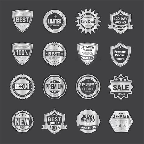 Premium Vector Set Of Shopping Sale Badges Or High Quality Shields