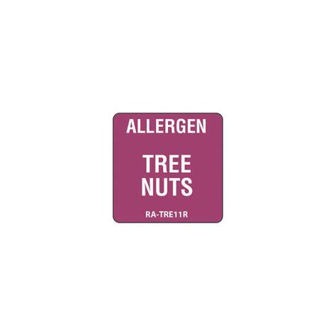 Tree Nuts Allergen Warning Label Bidfood Catering Supplies