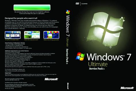 Windows 7 Ultimate Sp1 Custom Pc Software Cd Label Dvd Cover
