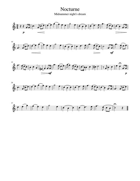 Nocturne Sheet Music For Flute Solo Download And Print In Pdf Or