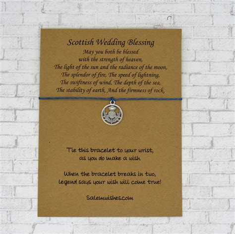 Scottish Wedding Blessing Scotland Wish Bracelet Scottish Etsy Uk