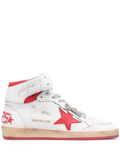 Golden Goose Sky Star High Top Lace Up Sneakers Farfetch