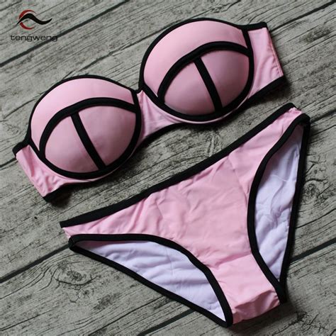 2018 New Sexy Bikinis Women Swimsuit Solid Color 2 Piece Bathing Suit