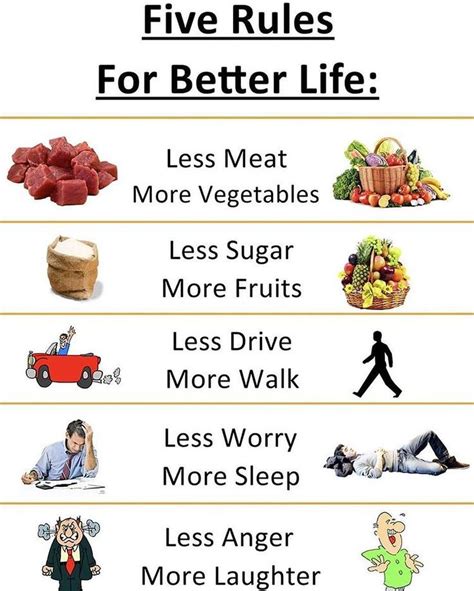 Five Rules For Better Life Better Life How To Stay Healthy Healthy