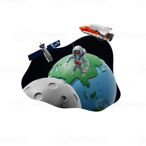 Astronaut Floating In Space 3d Character Illustration 18741670 Png
