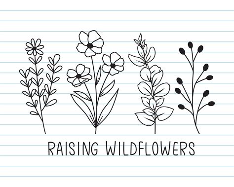 Raising Wildflowers Svg Flower Svg Wildflowers Svg Flowers Etsy