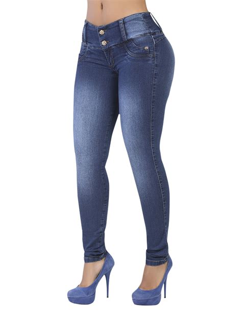 Curvify 764 Women S Butt Lifting Skinny Jeans High Rise Waist