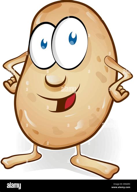 Potato Cartoon Isolated On White Background Stock Vector Image And Art