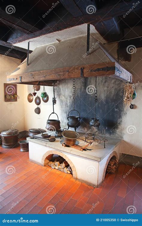 Ancient Kitchen In Malbork Castle Stock Photography